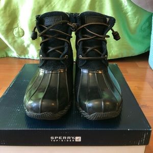 Sperry Duck Boots size 6 BLACK